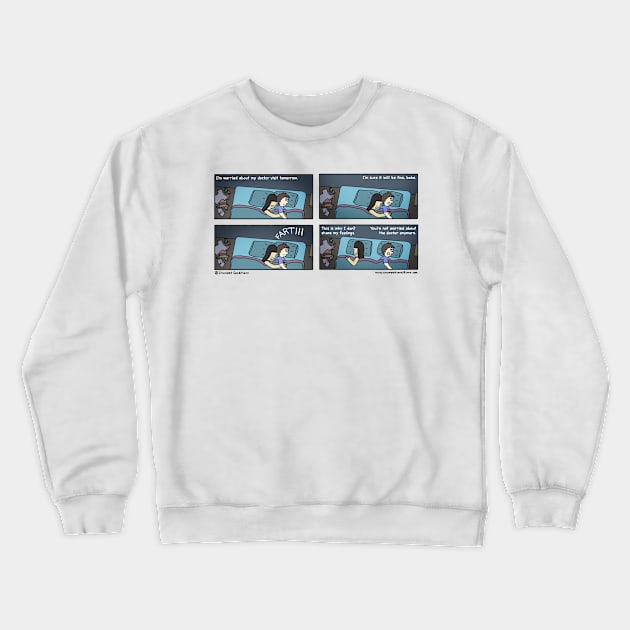 Anxiety Crewneck Sweatshirt by crampedconditions